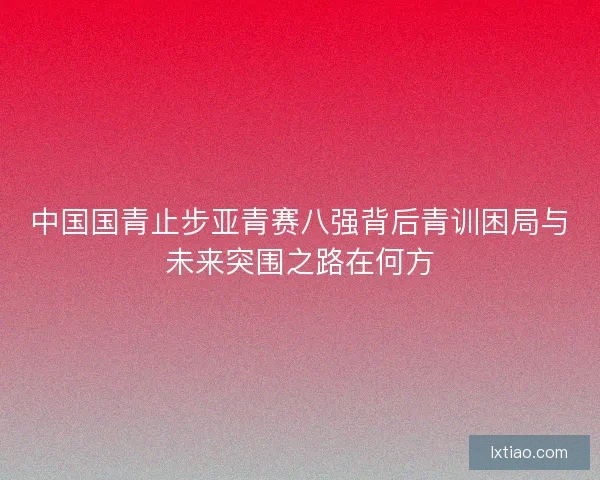 中国国青止步亚青赛八强背后青训困局与未来突围之路在何方